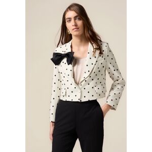 Oltre Short Polka Dot Blazer With Bow White Taille: 46 Vestes courtes Outlet Femme Blanche - Publicité Oltre Short Polka Dot Blazer With Bow White Taille: 46 Vestes courtes Outlet Femme Blanche - Publicité