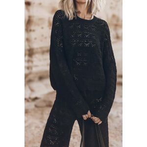 Mikuta The Black Crochet Sweater Black Taille: M Pulls en Maille Outlet Femme Le Noir - Publicité Mikuta The Black Crochet Sweater Black Taille: M Pulls en Maille Outlet Femme Le Noir - Publicité