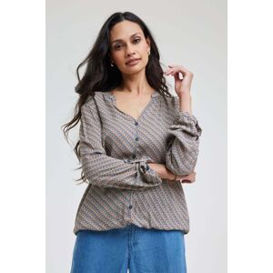 DIDI Blouse Nilly Sand With Pure Print Taille: 36 Chemises à boutons Outlet Femme Marron - Publicité DIDI Blouse Nilly Sand With Pure Print Taille: 36 Chemises à boutons Outlet Femme Marron - Publicité