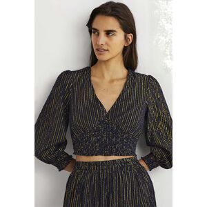 Boden Lurex Smocked Crop Top Nvy Taille: 22 Chemisiers Outlet Femme - Publicité Boden Lurex Smocked Crop Top Nvy Taille: 22 Chemisiers Outlet Femme - Publicité
