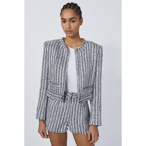 IRO Paris Hakilo Cropped Jacket In Black/white/silver Taille: XL Vestes courtes Outlet Femme Le Noir - Publicité IRO Paris Hakilo Cropped Jacket In Black/white/silver Taille: XL Vestes courtes Outlet Femme Le Noir - Publicité