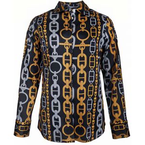 Mucho Gusto Blouse Saint-denis Black Chains Black, Yellow Taille: S Chemises à boutons Outlet Femme Le Noir - Publicité Mucho Gusto Blouse Saint-denis Black Chains Black, Yellow Taille: S Chemises à boutons Outlet Femme Le Noir - Publicité