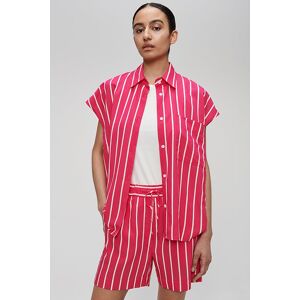 ZENGGI Striped Oversized Top Carmine Rose Taille: M Chemises à boutons Outlet Femme Rose - Publicité ZENGGI Striped Oversized Top Carmine Rose Taille: M Chemises à boutons Outlet Femme Rose - Publicité
