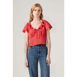 Levis Levi's Mylene Blouse Galia Dot Coral Red Print Taille: S Chemisiers Outlet Femme Orange - Publicité Levis Levi's Mylene Blouse Galia Dot Coral Red Print Taille: S Chemisiers Outlet Femme Orange - Publicité