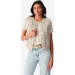 IRO Paris Dilea Mixed Beige Taille: 38 Vestes sans manches Outlet Femme Marron - Publicité IRO Paris Dilea Mixed Beige Taille: 38 Vestes sans manches Outlet Femme Marron - Publicité
