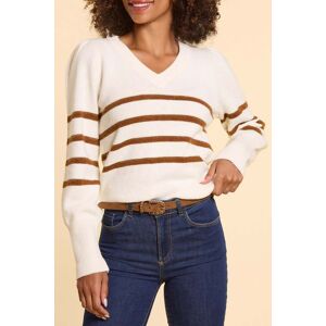 ICode Ecru Knit Sweater With Camel Stripes Taille: XL Pulls en Maille Outlet Femme Marron - Publicité ICode Ecru Knit Sweater With Camel Stripes Taille: XL Pulls en Maille Outlet Femme Marron - Publicité