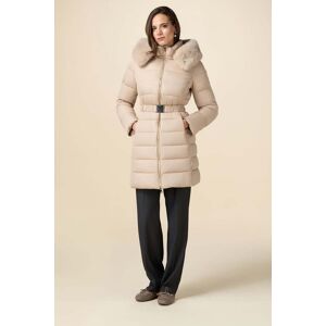 Oltre Midi Down Jacket With Belt And Furry Edge Beige Taille: 50 Parkas Outlet Femme Marron - Publicité Oltre Midi Down Jacket With Belt And Furry Edge Beige Taille: 50 Parkas Outlet Femme Marron - Publicité