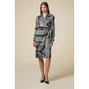 Oltre Patterned Satin Wraparound Dress Black Taille: XL Robes Chemises Outlet Femme Le Noir - Publicité Oltre Patterned Satin Wraparound Dress Black Taille: XL Robes Chemises Outlet Femme Le Noir - Publicité