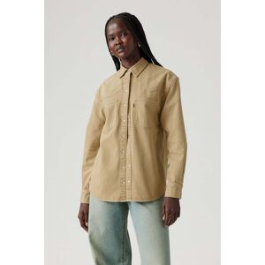 Levis Levi's Teodora Western Shirt Tan Taille: L Chemises à boutons Outlet Femme - Publicité Levis Levi's Teodora Western Shirt Tan Taille: L Chemises à boutons Outlet Femme - Publicité
