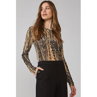 Summum Woman Top Feather Print On Mesh Browns Taille: L Manches longues Outlet Femme Marron - Publicité Summum Woman Top Feather Print On Mesh Browns Taille: L Manches longues Outlet Femme Marron - Publicité