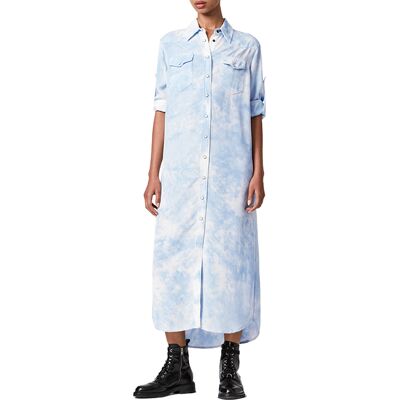 AllSaints Aliza Tie Dye Dress Sky Blue Taille: 8 Robes Chemises Outlet Femme Bleu - Publicité AllSaints Aliza Tie Dye Dress Sky Blue Taille: 8 Robes Chemises Outlet Femme Bleu - Publicité