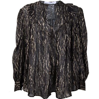 IRO Paris Artya Blouse In Black/beige Taille: S Chemisiers Outlet Femme Le Noir - Publicité IRO Paris Artya Blouse In Black/beige Taille: S Chemisiers Outlet Femme Le Noir - Publicité