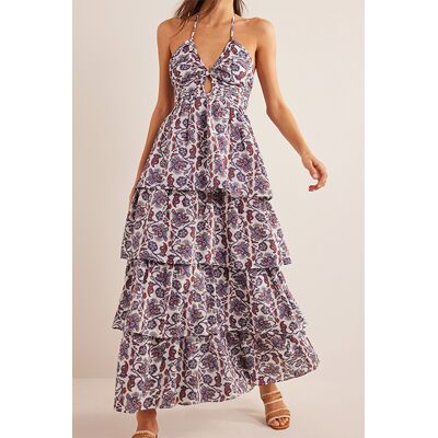 Boden Ruched Tiered Maxi Dress Nightshadow Blue Taille: 20R Robes longues Outlet Femme Bleu - Publicité Boden Ruched Tiered Maxi Dress Nightshadow Blue Taille: 20R Robes longues Outlet Femme Bleu - Publicité