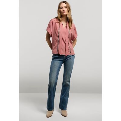 Summum Woman Top Bow Tie Lyocell Cotton Antique Pink Taille: 34 Chemisiers Outlet Femme Rose - Publicité Summum Woman Top Bow Tie Lyocell Cotton Antique Pink Taille: 34 Chemisiers Outlet Femme Rose - Publicité