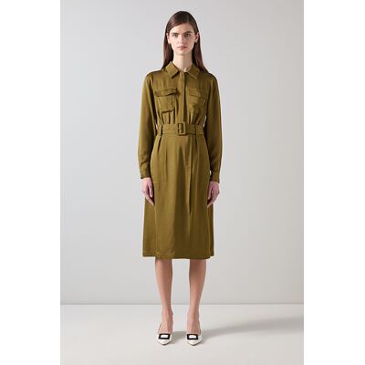 LK Bennett Newton Utility Shirt Dress Olive Taille: 14 Robes Chemises Outlet Femme Vert - Publicité LK Bennett Newton Utility Shirt Dress Olive Taille: 14 Robes Chemises Outlet Femme Vert - Publicité