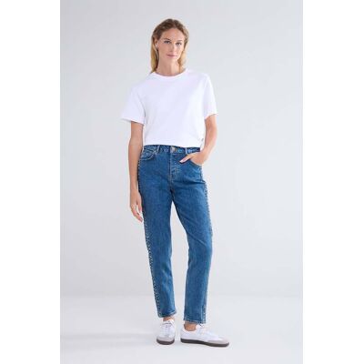 Summum Woman Moms Fit Jeans Indigo Cotton Lyocell Blues Taille: 34 Pantalons slim Outlet Femme Bleu - Publicité Summum Woman Moms Fit Jeans Indigo Cotton Lyocell Blues Taille: 34 Pantalons slim Outlet Femme Bleu - Publicité