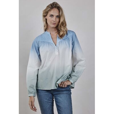 DIDI Blouse Nelsi Dip Dye Sky Blue Taille: 36 Chemisiers Outlet Femme Bleu - Publicité DIDI Blouse Nelsi Dip Dye Sky Blue Taille: 36 Chemisiers Outlet Femme Bleu - Publicité
