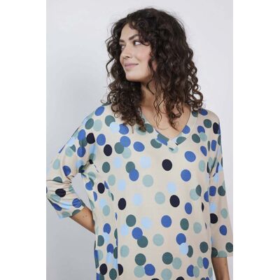 DIDI Loose Dress Fancy Feather Grey Fuji Print Taille: 42 Robes Outlet Femme Gris - Publicité DIDI Loose Dress Fancy Feather Grey Fuji Print Taille: 42 Robes Outlet Femme Gris - Publicité