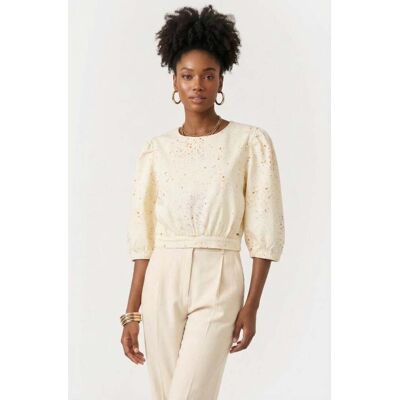 RAIZZED Mina Blouse Cold White Taille: S Chemisiers Outlet Femme Blanche - Publicité RAIZZED Mina Blouse Cold White Taille: S Chemisiers Outlet Femme Blanche - Publicité