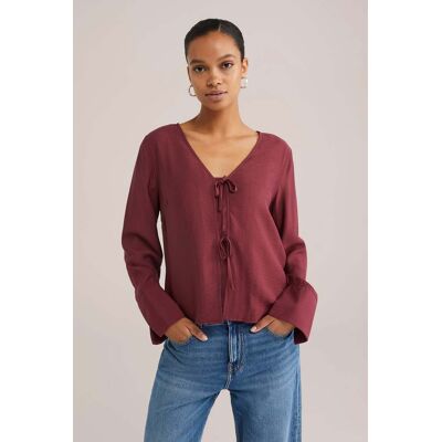 We Fashion Blouse Vintage Red Taille: 3XL Chemisiers Outlet Femme Rouge - Publicité We Fashion Blouse Vintage Red Taille: 3XL Chemisiers Outlet Femme Rouge - Publicité