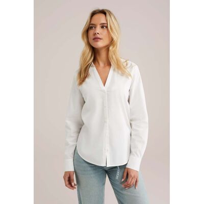 We Fashion Blouse Off-white Taille: XL Chemises à boutons Outlet Femme Blanc - Publicité We Fashion Blouse Off-white Taille: XL Chemises à boutons Outlet Femme Blanc - Publicité