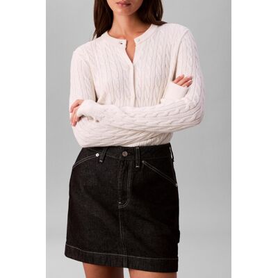 Calvin Klein Wool Cable Crewneck White Greige Taille: XXL Cardigans Outlet Femme Blanche - Publicité Calvin Klein Wool Cable Crewneck White Greige Taille: XXL Cardigans Outlet Femme Blanche - Publicité