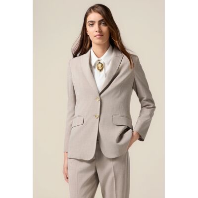 Oltre Fluid Viscose Blend Blazer Beige Taille: 44 Blazers Outlet Femme Marron - Publicité Oltre Fluid Viscose Blend Blazer Beige Taille: 44 Blazers Outlet Femme Marron - Publicité