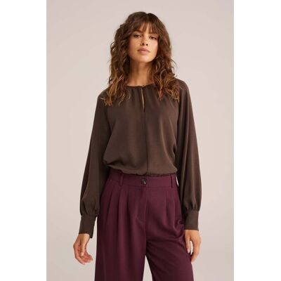 We Fashion Blouse Dark Brown Taille: M Chemisiers Outlet Femme Marron - Publicité We Fashion Blouse Dark Brown Taille: M Chemisiers Outlet Femme Marron - Publicité