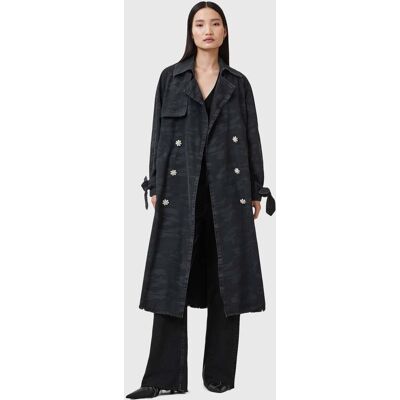 AllSaints Kiki Camo Trench Ink Blue Taille: M Manteaux à double boutonnage Outlet Femme Bleu - Publicité AllSaints Kiki Camo Trench Ink Blue Taille: M Manteaux à double boutonnage Outlet Femme Bleu - Publicité