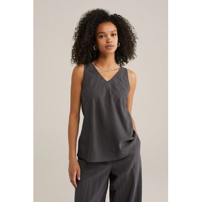 We Fashion Blouse Dark Grey Taille: XL Tanktops Outlet Femme Gris - Publicité We Fashion Blouse Dark Grey Taille: XL Tanktops Outlet Femme Gris - Publicité