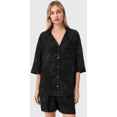 AllSaints Clem Pj Set Script Black Taille: S Pyjamas Outlet Femme Le Noir - Publicité AllSaints Clem Pj Set Script Black Taille: S Pyjamas Outlet Femme Le Noir - Publicité