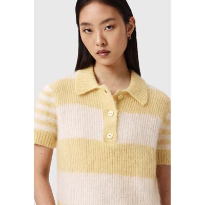 AllSaints Clem Polo Tee Hay Yellow/white Taille: S Pulls en Maille Outlet Femme Jaune - Publicité AllSaints Clem Polo Tee Hay Yellow/white Taille: S Pulls en Maille Outlet Femme Jaune - Publicité