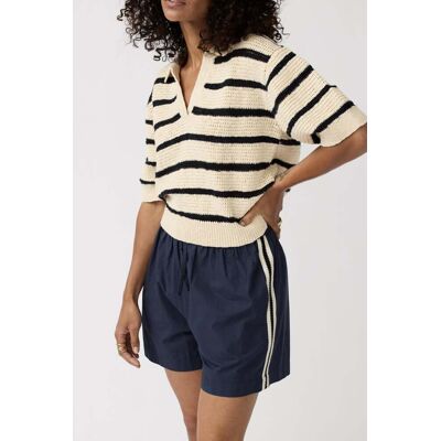 Alchemist Polo Dalia Wool White/navy Stripe Taille: XL Pulls en Maille Outlet Femme Blanche - Publicité Alchemist Polo Dalia Wool White/navy Stripe Taille: XL Pulls en Maille Outlet Femme Blanche - Publicité