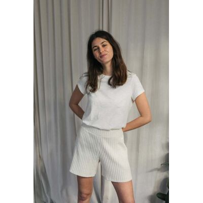 TWOTHIRDS Ombo Shorts Natural With Multicolour Neps Taille: S Pyjamas Outlet Femme Blanche - Publicité TWOTHIRDS Ombo Shorts Natural With Multicolour Neps Taille: S Pyjamas Outlet Femme Blanche - Publicité