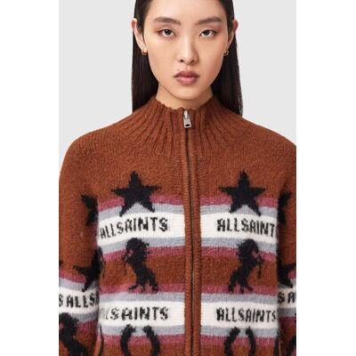 AllSaints Epona Cardigan Cognac Brown Taille: M Vestes Outlet Femme Marron - Publicité AllSaints Epona Cardigan Cognac Brown Taille: M Vestes Outlet Femme Marron - Publicité