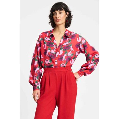 POM Amsterdam Blouse - Violet Picnic Delight Red Taille: 44 Chemises à boutons Outlet Femme Mauve - Publicité POM Amsterdam Blouse - Violet Picnic Delight Red Taille: 44 Chemises à boutons Outlet Femme Mauve - Publicité
