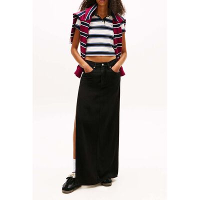 Tommy Hilfiger Maxi Skirt Denim Black Taille: W31 Jupes en jeans Outlet Femme Le Noir - Publicité Tommy Hilfiger Maxi Skirt Denim Black Taille: W31 Jupes en jeans Outlet Femme Le Noir - Publicité