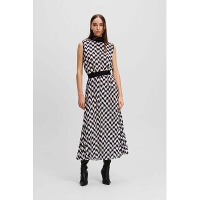 Karl Lagerfeld Chevron Pleated Dress Black/white/pink Chevron Taille: 38 Robes Outlet Femme Le Noir - Publicité Karl Lagerfeld Chevron Pleated Dress Black/white/pink Chevron Taille: 38 Robes Outlet Femme Le Noir - Publicité