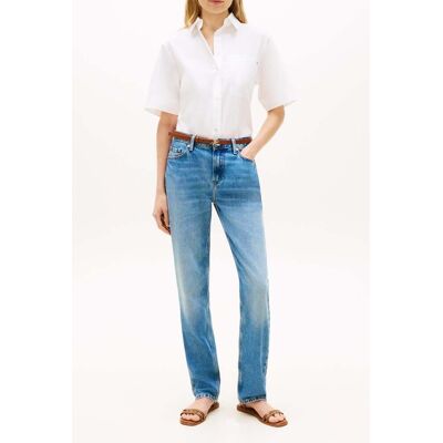 Tommy Hilfiger Essential Poplin Ss Shirts Optic White Taille: XL Chemises à boutons Outlet Femme Blanche - Publicité Tommy Hilfiger Essential Poplin Ss Shirts Optic White Taille: XL Chemises à boutons Outlet Femme Blanche - Publicité