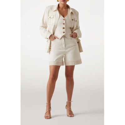 Guess by Marciano GUESS Naomi Short Denim Sandy Shore Taille: 46 Shorts de Sport Outlet Femme Bleu - Publicité Guess by Marciano GUESS Naomi Short Denim Sandy Shore Taille: 46 Shorts de Sport Outlet Femme Bleu - Publicité