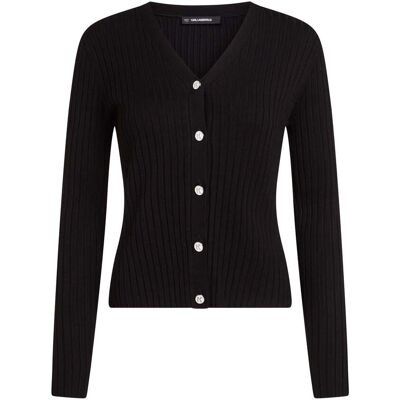 Karl Lagerfeld K Button Knit Cardigan Black Taille: S Cardigans Outlet Femme Le Noir - Publicité Karl Lagerfeld K Button Knit Cardigan Black Taille: S Cardigans Outlet Femme Le Noir - Publicité