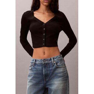 Calvin Klein Ls Woven Label 2x2 Top Black Taille: S Chemises à boutons Outlet Femme Le Noir - Publicité Calvin Klein Ls Woven Label 2x2 Top Black Taille: S Chemises à boutons Outlet Femme Le Noir - Publicité