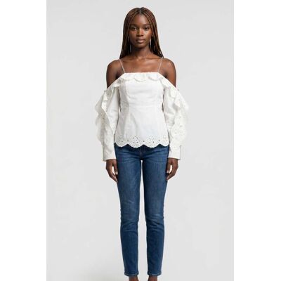 & Other Stories Caro Blouse White Taille: 34 Chemisiers Outlet Femme Blanche - Publicité & Other Stories Caro Blouse White Taille: 34 Chemisiers Outlet Femme Blanche - Publicité