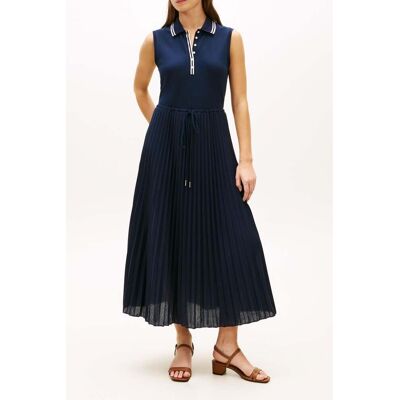 Tommy Hilfiger 1985 Pleated Polo Dress Dark Night Navy Taille: XL Robes Chemises Outlet Femme Le Noir - Publicité Tommy Hilfiger 1985 Pleated Polo Dress Dark Night Navy Taille: XL Robes Chemises Outlet Femme Le Noir - Publicité