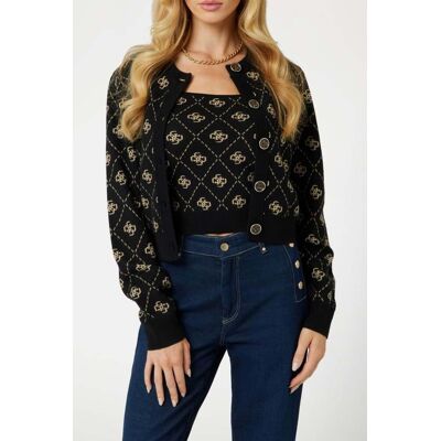 Guess by Marciano GUESS Eco Sarah 4g Ls Cn Cardi Black Travertine San Taille: M Vestes courtes Outlet Femme Le Noir - Publicité Guess by Marciano GUESS Eco Sarah 4g Ls Cn Cardi Black Travertine San Taille: M Vestes courtes Outlet Femme Le Noir - Publicité