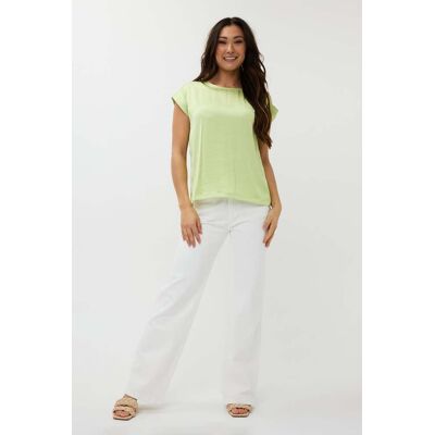 Esqualo Blouse R-neck Satin Look Apple Green Taille: 34 Chemisiers Outlet Femme Vert - Publicité Esqualo Blouse R-neck Satin Look Apple Green Taille: 34 Chemisiers Outlet Femme Vert - Publicité