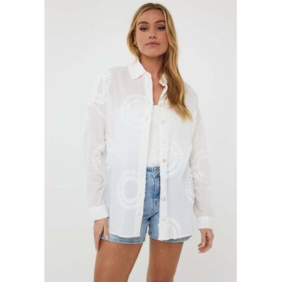 Esqualo Blouse 3d Circled Embroidery Off White Taille: 46 Chemises à boutons Outlet Femme Blanche - Publicité Esqualo Blouse 3d Circled Embroidery Off White Taille: 46 Chemises à boutons Outlet Femme Blanche - Publicité