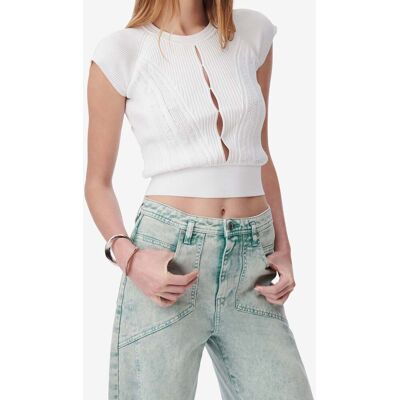IRO Paris Nabi Pullover White Taille: L Pulls en Maille Outlet Femme Blanche - Publicité IRO Paris Nabi Pullover White Taille: L Pulls en Maille Outlet Femme Blanche - Publicité