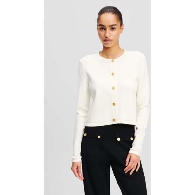 Karl Lagerfeld Button Cardigan White Taille: XL Cardigans Outlet Femme Blanche - Publicité Karl Lagerfeld Button Cardigan White Taille: XL Cardigans Outlet Femme Blanche - Publicité