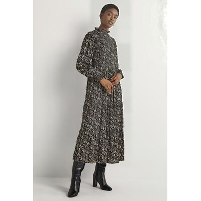 Boden Smocked Tiered Midi Dress Blk Taille: 12P Robes Outlet Femme - Publicité Boden Smocked Tiered Midi Dress Blk Taille: 12P Robes Outlet Femme - Publicité